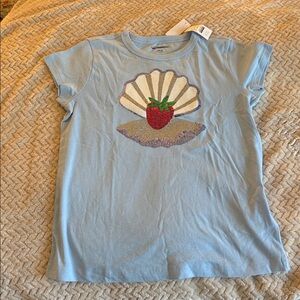 Crewcuts Light Blue Tee large sequins